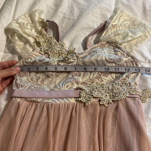 WEISSMAN Dance Costume lyrical blush pink leotard dress I REST 10935 LC child - Picture 7 of 12